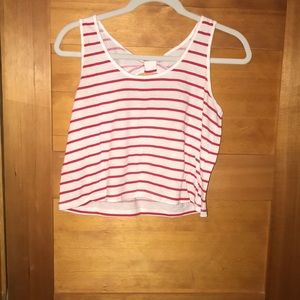 Forever 21 red and white striped tank top